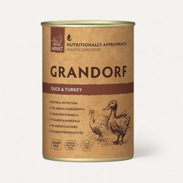 Консерва з качкою та індичкою Grandorf - Duck & Turkey, 400 г