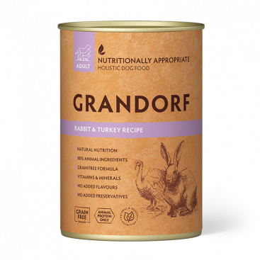 Консерва с кроликом и индейкой Grandorf  - Rabbit & Turkey, 400 г