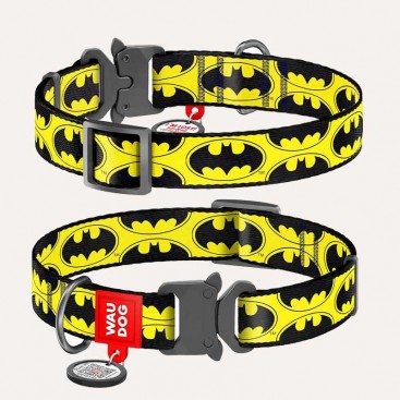 Ошейник для собак Collar - WauDog Nylon Batman logo, ш-15 мм, дл.23-35 см