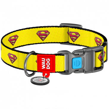 Нашийник для собак Collar - WauDog Nylon Superman-2, ш-25 мм, д.31-49 см