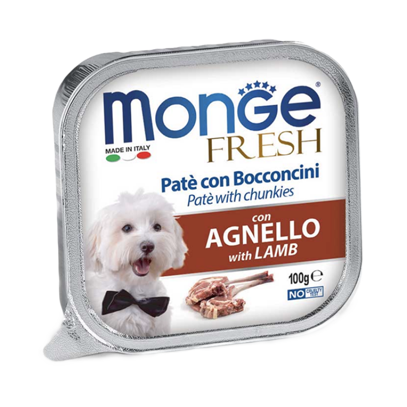 Паштет для собак с ягненком Monge - Paté and Chunkies with Lamb 100 г