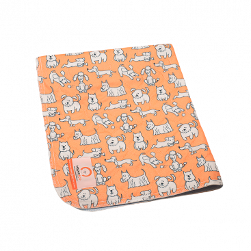 Багаторазова та багатошарова пелюшка Misoko&Co - Orange Dogs, 80x140 см