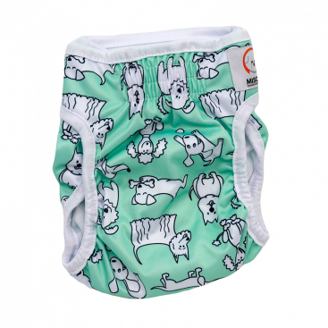 Многоразовый подгузник для собак Misoko&Co - Puppies mint, XS