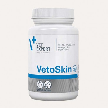 Капсули для здоров'я шкіри та шерсті кішок та собак VetExpert - VetoSkin, 60 капсул