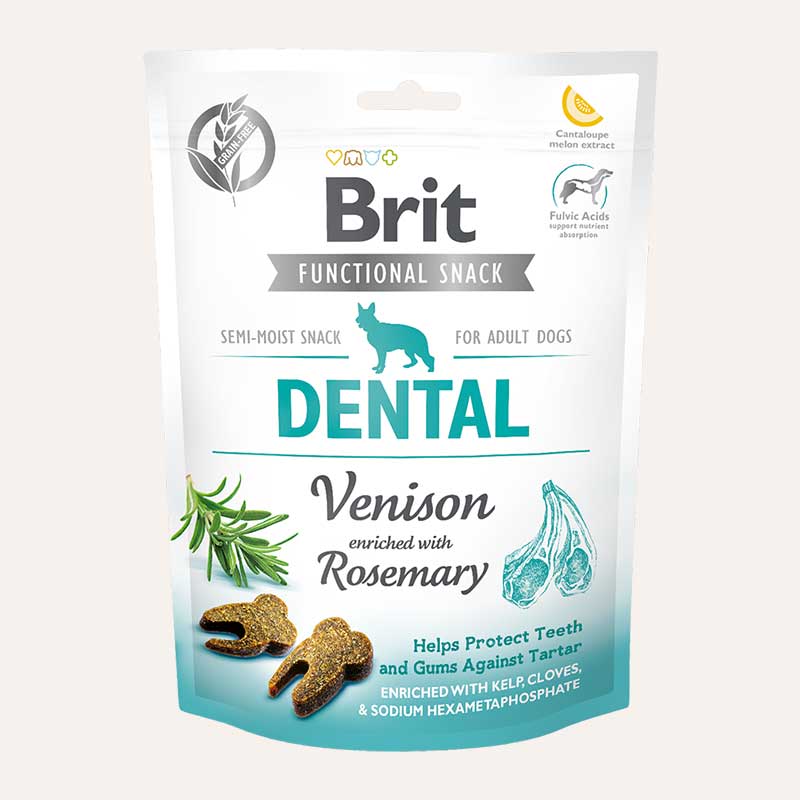 Лакомство для собак с олениной Brit Care Dental - Venison 150 г.