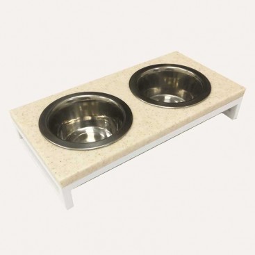 Миски на підставці Lunch Bar Biege Stone & White XS 200 мл