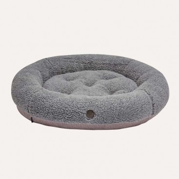 Овальный лежак для кошек Bagel Fur Gray M (75х65 cm)