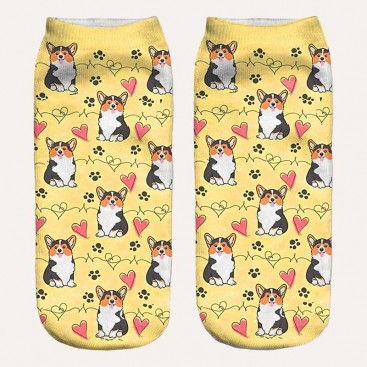Низькі шкарпетки жіночі з коргi Holiday - Corgi, 36-39