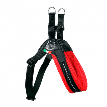 М'яка сітчаста шлея Tre Ponti - Easy Fit Genesis mesh з регулюванням - червона, розмір 3