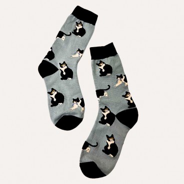 Носки с серыми котиками PlaySox - Gray Cats, 36-39