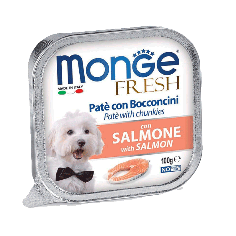Паштет для собак с лососем Monge - Paté and Chunkies with Salmon 100 г
