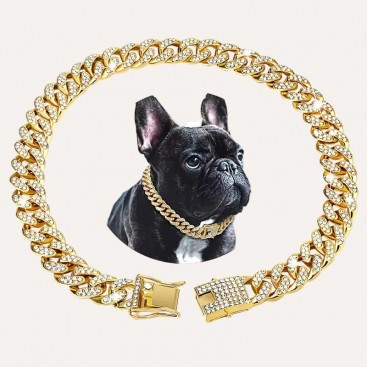 Ошейник-украшение для домашних животных - Gold,4XL(55 см)