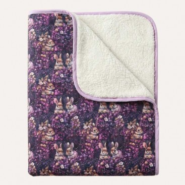Двухстороннее водонепроницаемое одеяло с мехом Montmorency - Cute Rabbits 80х65 см
