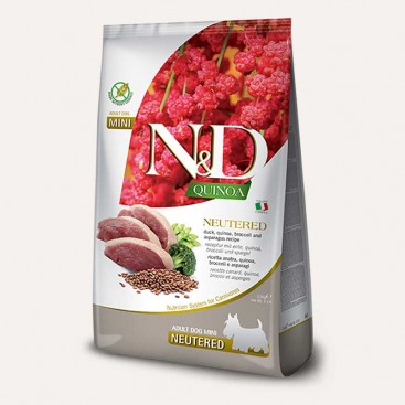 Сухой корм для стерилизованных собак мини пород с уткой и киноа Farmina N&D - Quinoa Neutered 2,5 кг