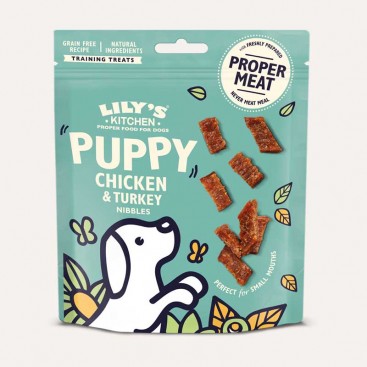 Ласощі для цуценят з куркою та індичкою Lily's Kitchen - Chicken & Turkey Nibbles Puppy Treats 70 г