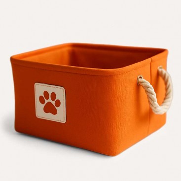 Корзина для хранения игрушек для собак PetLobby - Paw Box Orange