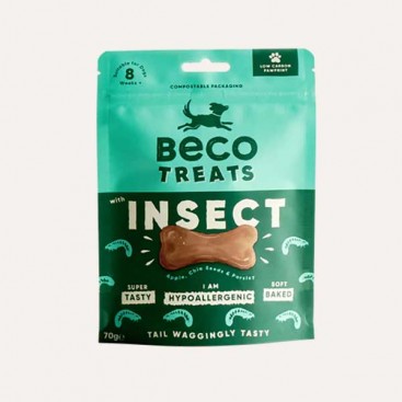 Гипоаллергенное лакомство для собак Beco Pets Насекомое с яблоком и семенами чиа 70 г