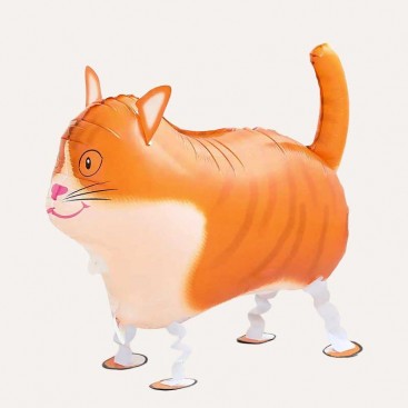 Повітряна кулька 3D на день народження котика Fiesta - 3D Red Cat