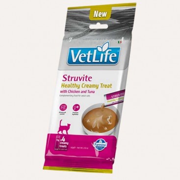 Фарміна кет кремові ласощі VET LIFE CAT STRUVITE CREAMY TREAT CHICKEN & TUNA 60 г