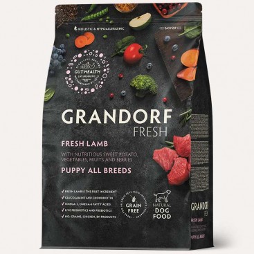 Сухий корм для дорослих собак малих порід ягня та батат Grandorf-FRESH LAMB&SWEET POTATO,3кг
