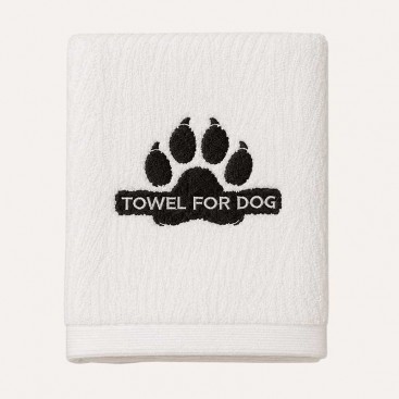 Полотенце для собак с вышивкой Montmorency - Signature Paw White (50x100 см)
