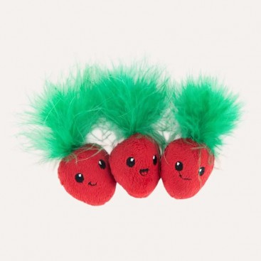 Іграшка для котів полуниця з котячою м'ятою Petstages-Straw-Babies Cat Dental Catnip Toy