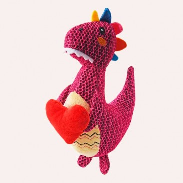 Мягкая игрушка для собак динозавр с сердцем HugSmart - Rexy Dinosaur