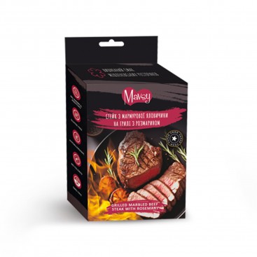 Ласощі для собак стейк з мармурової яловичини Mavsy - Grilled marbled beef steak with rosemary 100 г