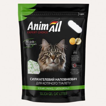 Наполнитель силикагелевый AnimAll - Green Emelard, 3,8 л