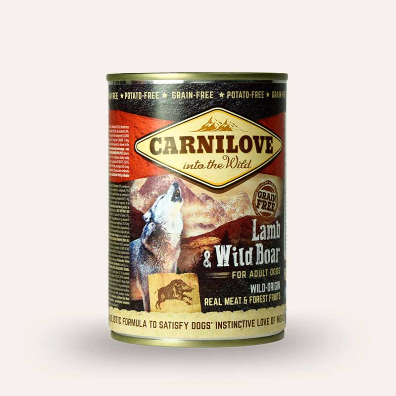 Вологий корм для собак з ягням і диким кабаном Carnilove - Lamb & Wild Boar 400 г