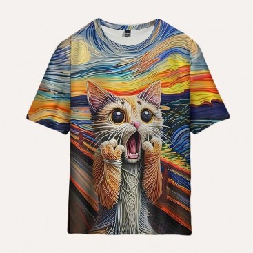 Футболка чоловіча Manfinity Homme - Munch's Cat, M