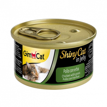 Консервований корм для котів з куркою і травами GimCat - ShinyCat in jelly 70 г