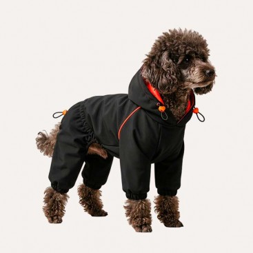 Комбинезон зимний для собак Bark&Tail - Red&Black
