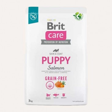 Сухий корм для цуценят з лососем Brit Care - Grain-free Puppy, 3 кг