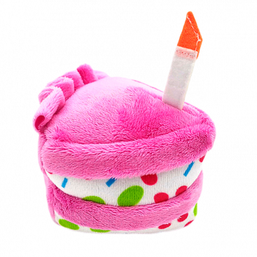 М'яка іграшка для собак шматочок торту - Birthday Party Squeaky Piece of Cake, pink