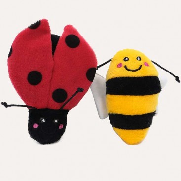Набір іграшок для котів з мʼятою сонечко та бджілка ZippyClaws - Ladybug and Bee