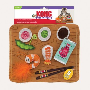 Інтерактивний килимок для копання котів Kong - Pull-A-Partz Sushi’s 5-toys-in-1
