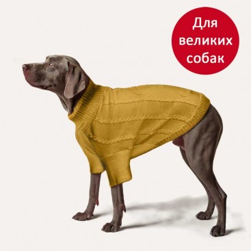 Свитер для больших собак PetsIn - Mustard, 3XL