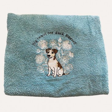 Полотенце для собак с вышивкой Montmorency - Big towel for Jack Russell (130х70)
