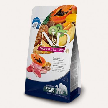 Сухой корм для собак с ягненком и тропическими фруктами Farmina - N&D TROPICAL, 2 кг Сухой корм для собак с ягненком и тропическими фруктами Farmina - N&D TROPICAL, 2 кг