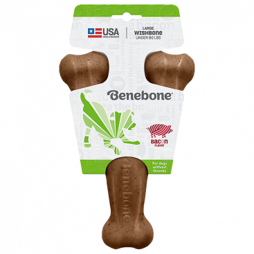 Жувальна іграшка для собак зі смаком бекону Benebone - Wishbone Bacon, L