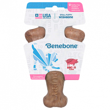 Жувальна іграшка для цуценят зі смаком бекону Benebone - Wishbone Puppy Bacon, S