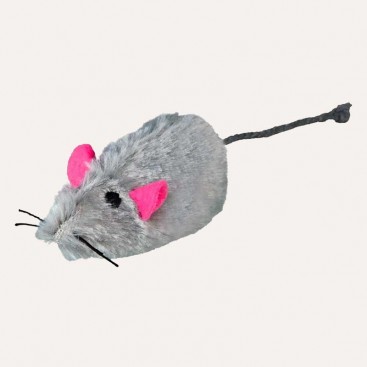 Іграшка для котів мишка з пищалкою та котячою м'ятою Trixie - Gray, 9 см