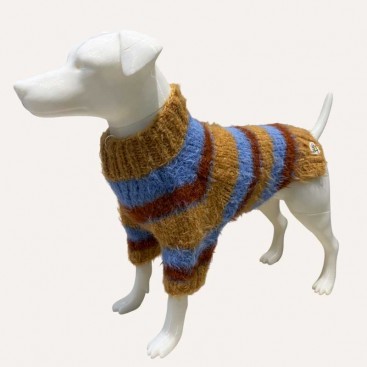 Светр для собак у смужку goodboy.swtrs - Blue&Brown, М