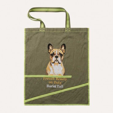 Сумка-шопер Montmorency - Breed Collection - French Bulldog "French Beauty on Duty" - Хаки