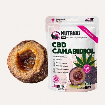 Функциональное лакомство для собак мелких пород с конопляным маслом LK Baits-Pet Nutrigo CBD Mini,75г