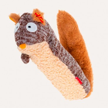Игрушка для собак с двумя сменными пищалками GiGwi - Plush Friendz Squirrel 29 см