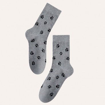 Носки с лапками серые Septwolves Underwear - Grey Paws, 36-39