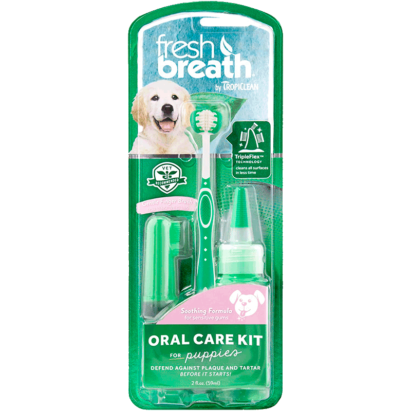Набір для догляду за ротовою порожниною цуценят TropiClean - Fresh Breath Oral Care Kit for Puppies
