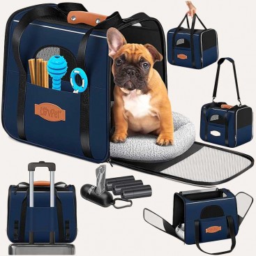Дорожня та авіа переноска для собак та котів LovPet Comfort Dog Carrier 2-in-1 Dark blue